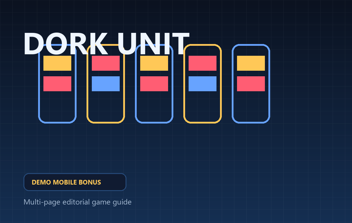 Dork Unit game cover for demo mode, mobile play and bonus access